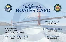 california boaters card