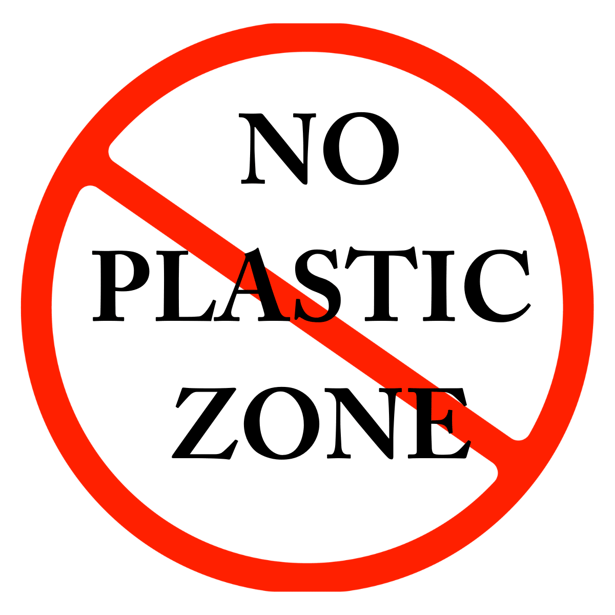 NO PLASTIC ZONE