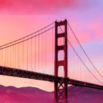 sunset at golden gate