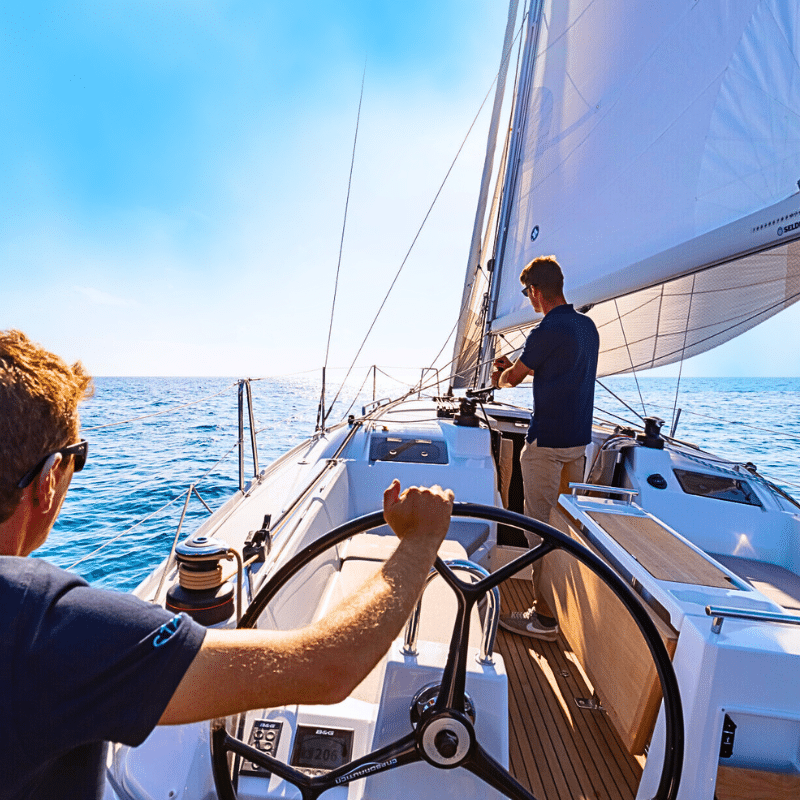 men sailing