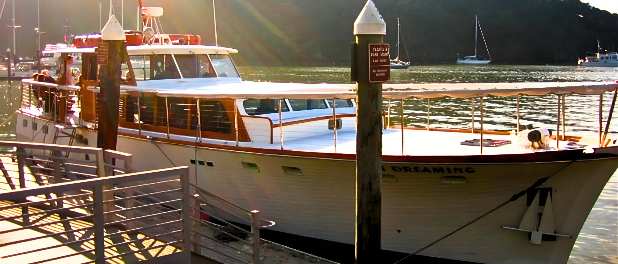 Classic Power Yacht From 15 to 40 People 3 at dock 1 uai