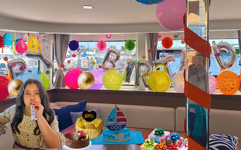 birthday party on a yacht